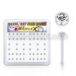 bxa32 box w 120 bio  flex nose bones w 2mm clear crystal