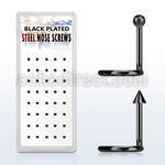 bxns4 box w 40 pcs of black steel nose screw w ball cone top