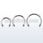 cbecn4l xxl 316l steel circular barbell, 16g w two 4mm cones