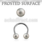 cbefo5 teel circular barbell w two 5mm frosted steel balls