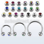 cbejb5l xxl steel circular barbell, 16g w 5mm jewel balls