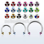 cbemj3l xxl steel circular barbell 16g 3mm steel multijewel ball