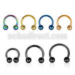 cbetb4 anodized 316l steel circular barbell with 3mm balls
