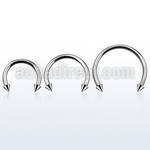 cbmcn4l xxl steel circular barbell, 14g w 4mm cones