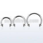 cbmcn5l xxl steel circular barbell, 14g w 5mm cones