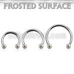 cbmfo4l xxl steel cbr, 14g w 4mm frosted steel ball