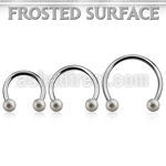 cbmfo5l xxl steel cbr, 14g w 5mm frosted steel balls