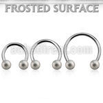 cbmfo6l xxl steel cbr, 14g w 6mm frosted steel balls