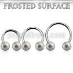 cbmfo8l xxl steel cbr, 14g w 8mm frosted steel balls
