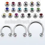 cbmjb5l xxl steel cbr, 14g w 5mm jewel balls w crystals