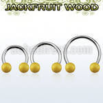cbmjf8l xxl steel cbr, 14g w 8mm jackfruit wood balls