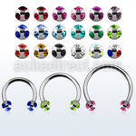 cbmmj5l xxl steel cbr, 14g w 5mm steel multi jewel balls
