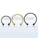 cbmtb4l xxl anodized steel circular barbell, 14g w 4mm balls