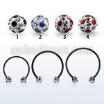 cbmtfa5l xxl black steel cbr 5mm multi crystal balls w cute dotts