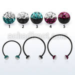 cbmtfe5l xxl black steel cbr 5mm multi crystal ball w 2 color