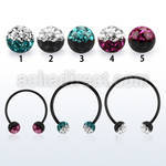 cbmtfe6l xxl black steel cbr 6mm multi crystal ball w 2 color