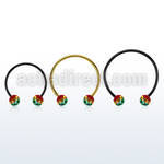 cbmtfr6l xxl black steel cbr 6mm multi crystal ball rasta stripe