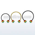 cbmtfr8l xxl black steel cbr 8mm multi crystal ball rasta stripe