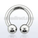 cbr4 316l steel 5mm circular barbell with internal 8mm ball