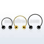 cbstb5l xxl anodized steel circular barbell, 16g w 5mm balls