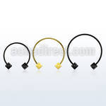 cbstdi4l xxl anodized steel circular barbell, 16g w 4mm dices