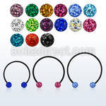 cbstf4l xxl anodized steel cbr, 16g w 4mm multi crystal balls