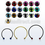 cbstmj3l xxl anodized steel cbr, 16g w 3mm multi jewel balls