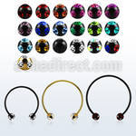 cbstmj4l xxl anodized steel cbr, 16g w 4mm multi jewel balls