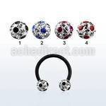 cbtfr5a anodized 316l circular barbell w dotted crystal ball