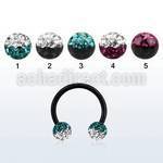 cbtfr5e anodized 316l circular barbell w 2 color crystal ball