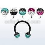 cbtfr6e anodized 316l circular barbell w 2 color crystal ball
