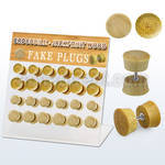 dacb175 display w 24 pcs of crocodile jackfruit wood fake plug