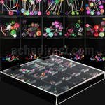 dmbj22 various 316l banana barbell labret with ball cone