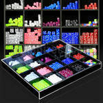 dmbj4 4 5mm acrylic assorted color uv dices with threading