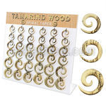 dmxp21 tamarind wood spiral coil stretching tapers 36pcs