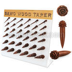 dmxp22 sawo wood stretching tapers with rose shape top 36pcs