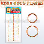 dnsm46 bow w silver seamless nose hoops w rose gold plating