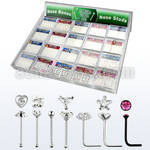 dsvm20 large display with 1040 pcs. of silver nose studs w czs