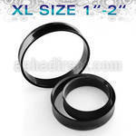 dtpgxl xl black anodized 316l steel double flared flesh tunnel