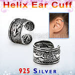 ehvcf22 sterling silver helix ear cuff w greek dolphins design