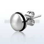 er103 loose pair of stainless steel rubber button studs