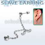 erdl20 steel fake slave helix clip w dangling happy mustache