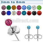 ermfr one pair of steel ear studs 20g ferido