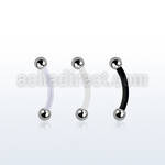 fbneb25 bioflex eyebrow banana w 2.5mm steel balls
