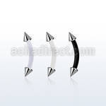 fbnecn25 bioflex eyebrow banana w 2.5mm steel cones