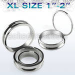 fpgxl xl high polished surgical steel screw fit flesh tunnel