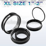 ftpgxl xl black anodized surgical steel screw fit flesh tunnel