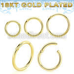 gpsegh16 18k gold plated silver hinged segment ring 16g