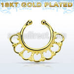 gpsepd8 gold plated silver fake septum clicker in a wide indian