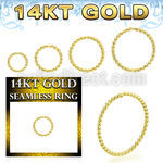 gselw20 14k gold seamless ring 20g twisted wire